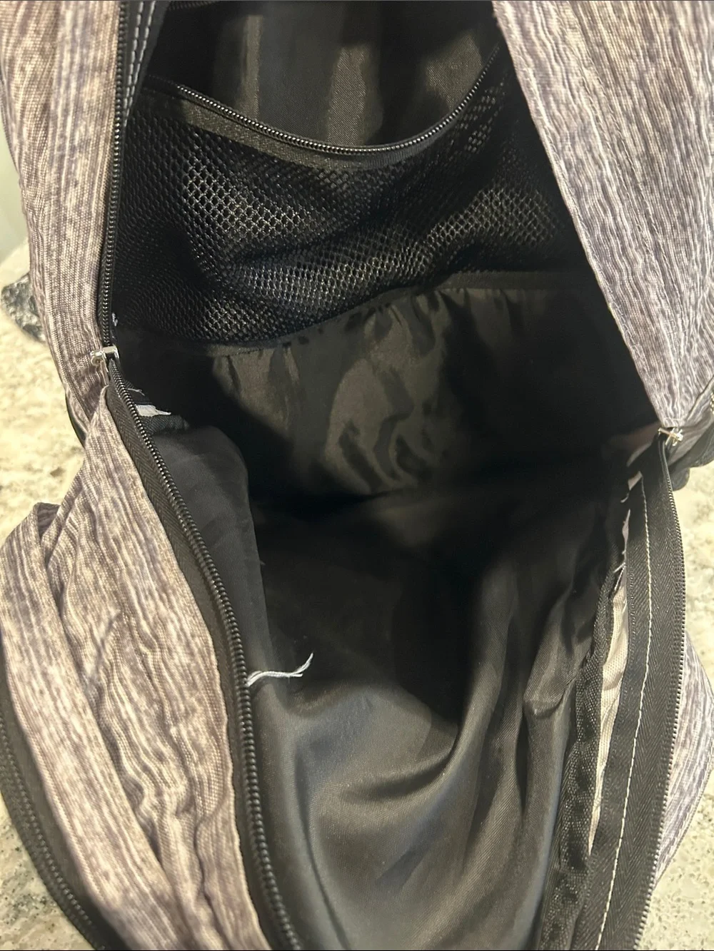 PINK Victoria's Secret Heather Gray & Black Logo Backpack